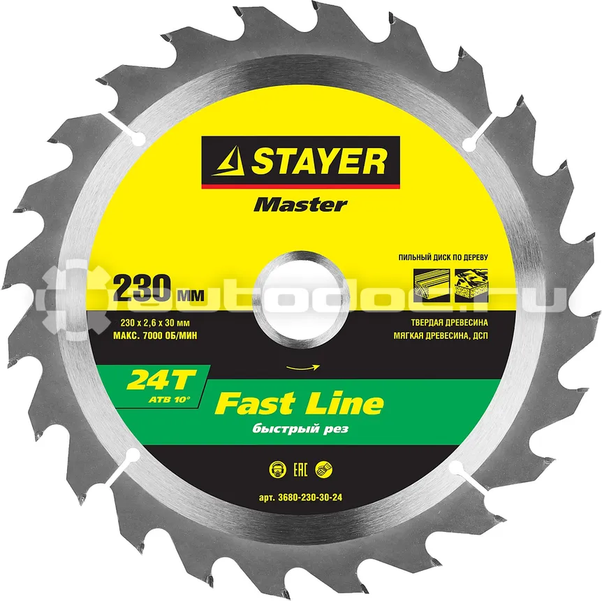 STAYER 3680-230-30-24 Диск пильный