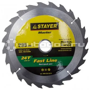 STAYER 3680-235-30-24 Диск пильный