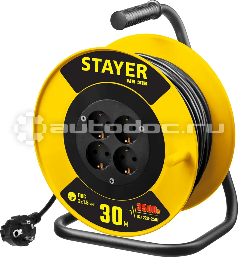 STAYER Удлинитель на катушке