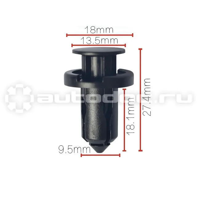 NORD YADA Клипса крепежная для а/м Nissan бампера 01553-09241