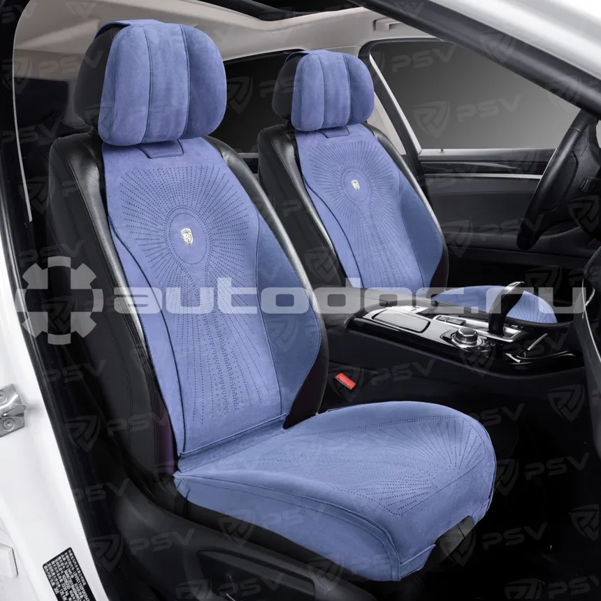 PSV Накидки A001LK58 FRONT (Синий), на переднее сиденье алькантара