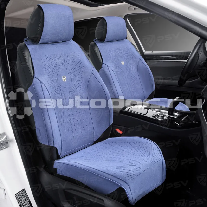 PSV Накидки A003LK58 FRONT (Синий), на переднее сиденье алькантара