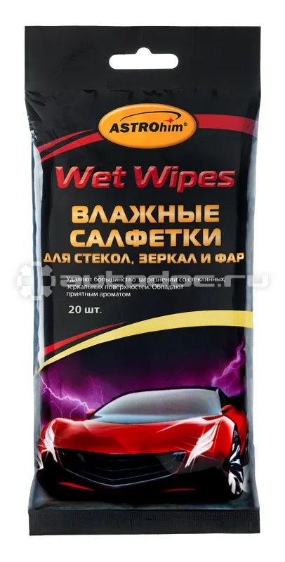 ASTROhim Влажные салфетки для стекол и зеркал Wet Wipes