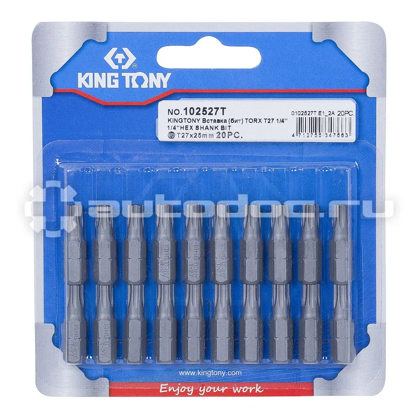 KING TONY 102527T Насадка-бита