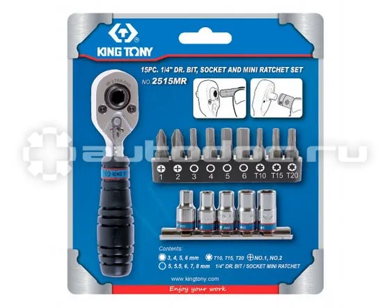 KING TONY 2515MR Набор автоинструмента