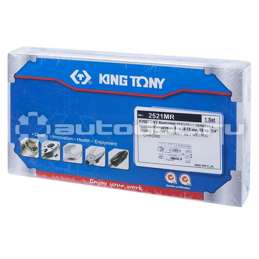 KING TONY 2521MR Набор головок торцевых
