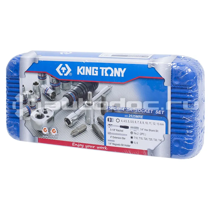 KING TONY 2525MRE Набор головок торцевых