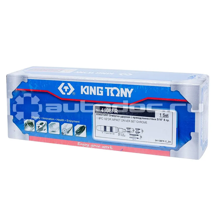 KING TONY 4108FR Отвертка ударная со вставками