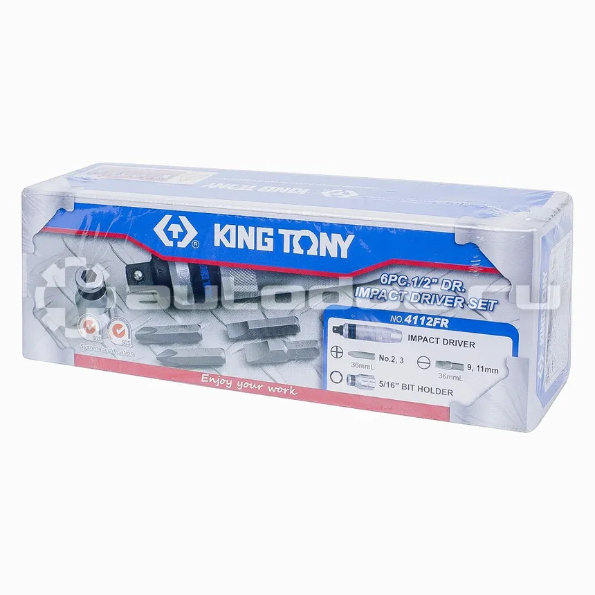 KING TONY 4112FR Отвертка ударная со вставками