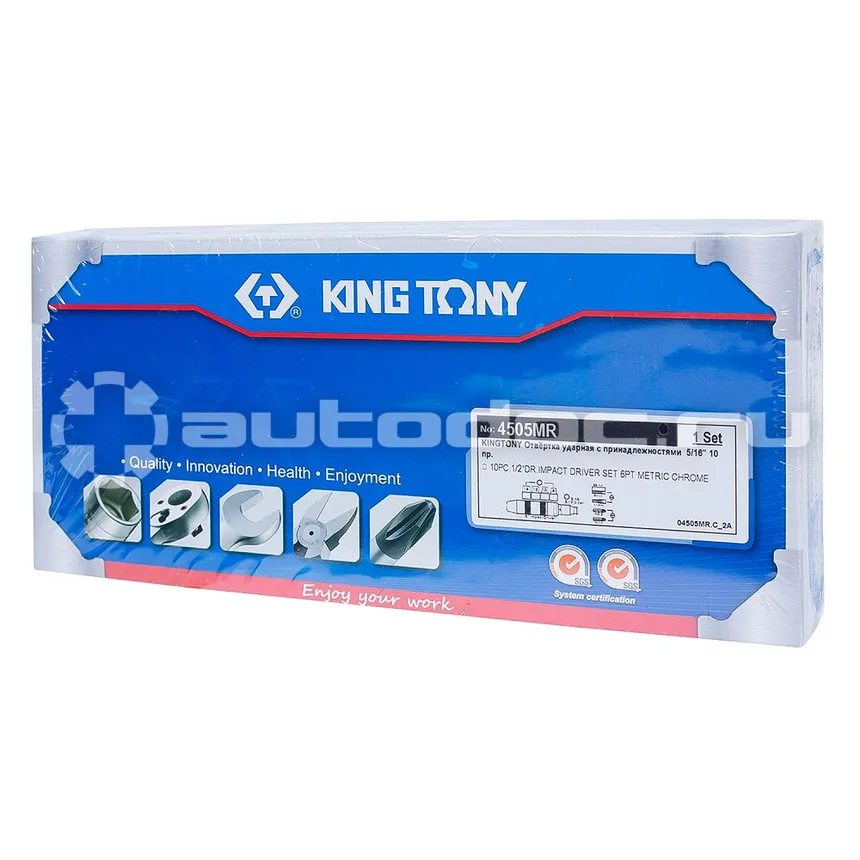 KING TONY 4505MR Отвертка ударная со вставками