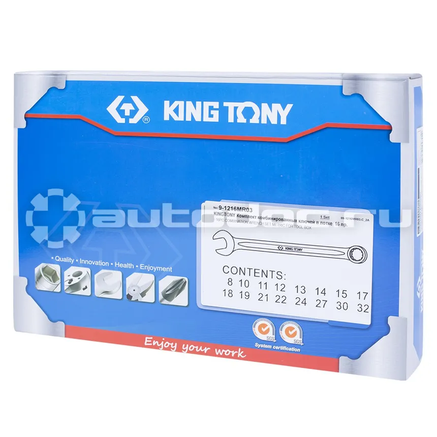 KING TONY 9-1216MR03 Набор комбинированных ключей