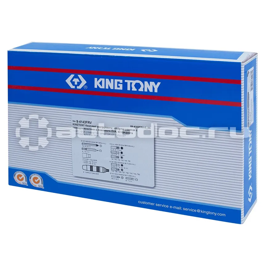 KING TONY 9-4143FRV Отвертка ударная