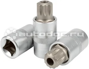 АВТОДЕЛО 39516 Головка со вставкой SPLINE M16 с отверстием 1 | 2", L=55 мм