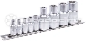 АВТОДЕЛО 39829 Набор головок TORX E4-E16 DR1 | 4"+1 | 2", 9 шт