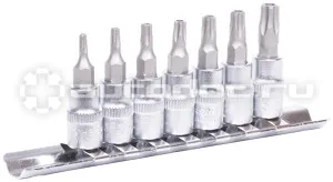 АВТОДЕЛО 39838 Набор головок вставка TORX TS10-TS40 DR1 | 4", 7 шт
