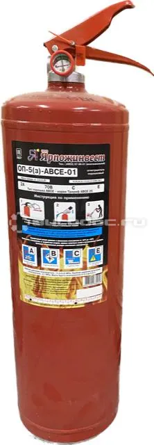 ЯРПОЖИНВЕСТ Огнетушитель 5 кг. с манометром АВСЕ