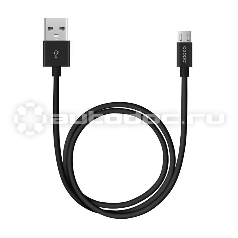 DEPPA Дата-кабель USB - micro USB 1.2 м черный