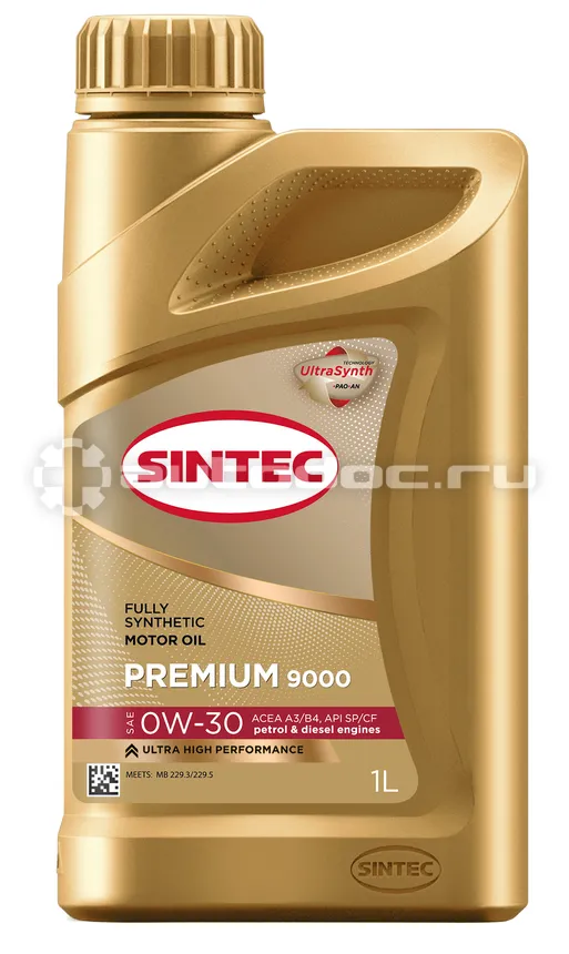SINTEC Premium 9000 0W-30 A3 | B4 SP | CF