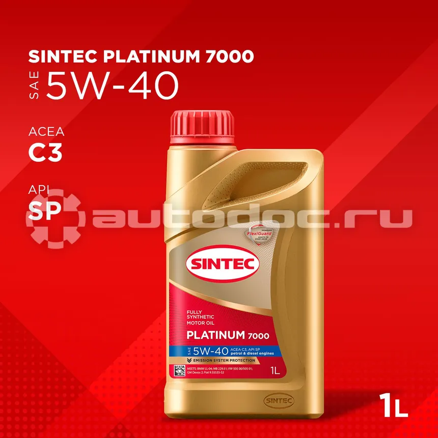 SINTEC PLATINUM 7000 SAE 5W-40 ACEA C3 API SP