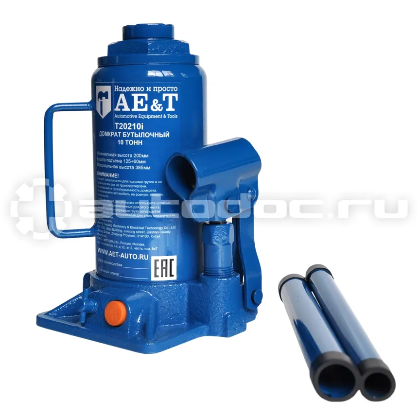 AE&T Домкрат бутылочный 10т