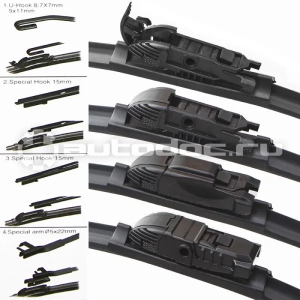 LEDO Щетка стеклоочистителя бескаркасная 5in1 MultiClip