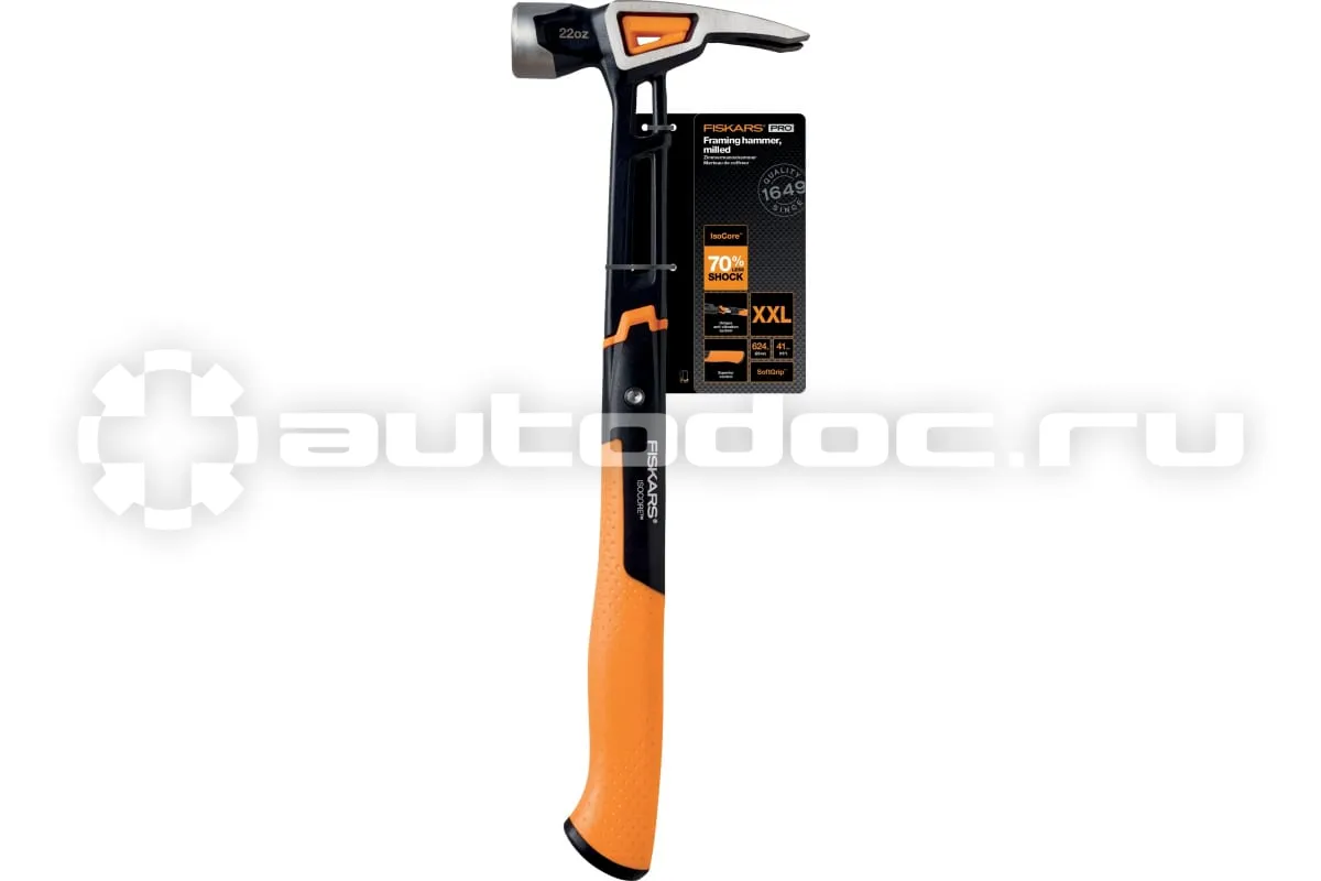 FISKARS Молоток столярный с рифлёным бойком L 22oz/16"
