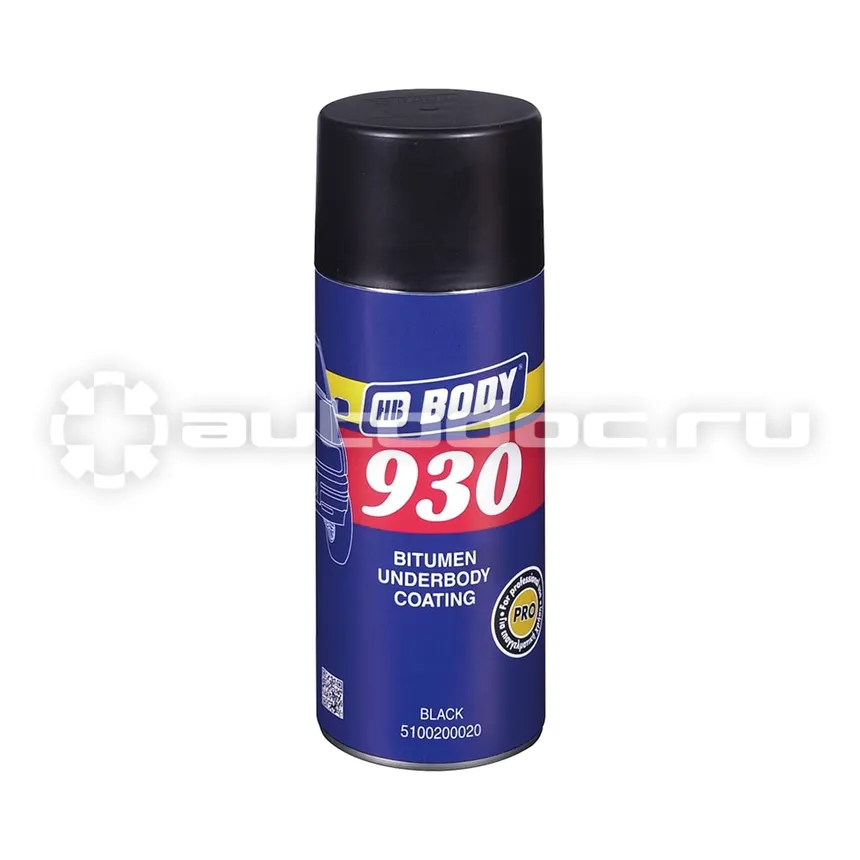 BODY Аэрозольный антикоррозийны состав 930 BITUMEN (черн.) (0,4л)