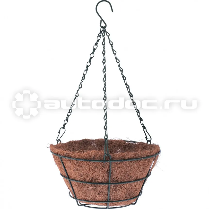PALISAD 69020 Кашпо подвесное с вкладышем из коковиты, конус, диаметр 25 см