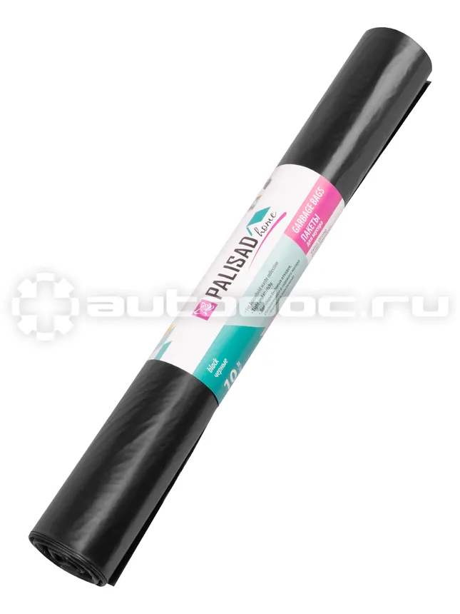PALISAD 927285 Пакеты для мусора 180 л x 10 шт. пвд особопрочные черные, длинный ролик, Home