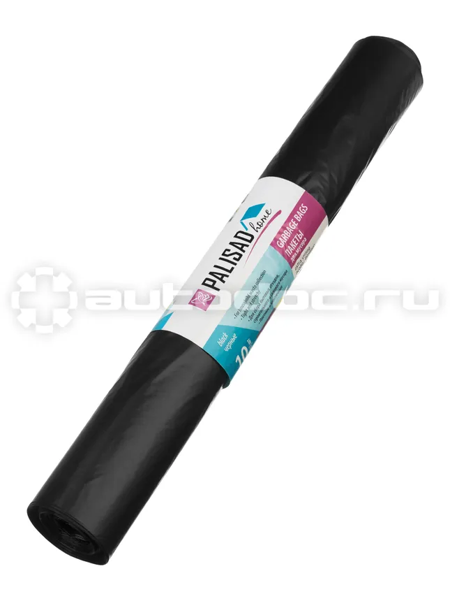 PALISAD 927295 Пакеты для мусора 200 л x 10 шт. пвд особопрочные черные, длинный ролик, Home