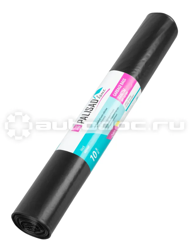 PALISAD 927305 Пакеты для мусора 240 л x 10 шт. пвд особопрочные черные, длинный ролик, Home