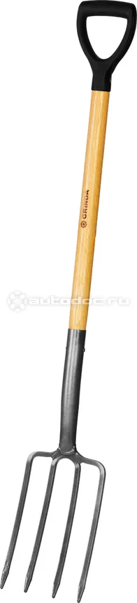 GRINDA Вилы садовые с деревянным черенком и рукояткой, 280x175x1200 мм, PROLine