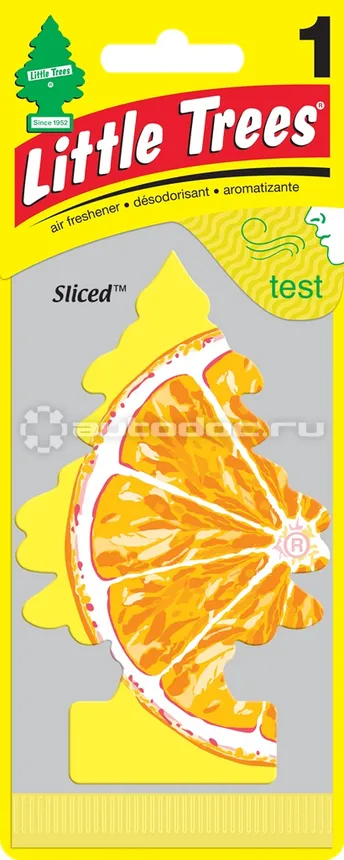 LITTLE TREES Ароматизатор Ёлочка "Сочный Цитрус" (Sliced)