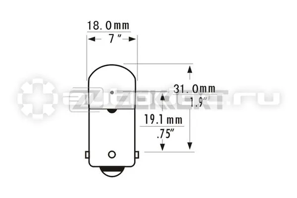 ZEKKERT Лампа накаливания R10W