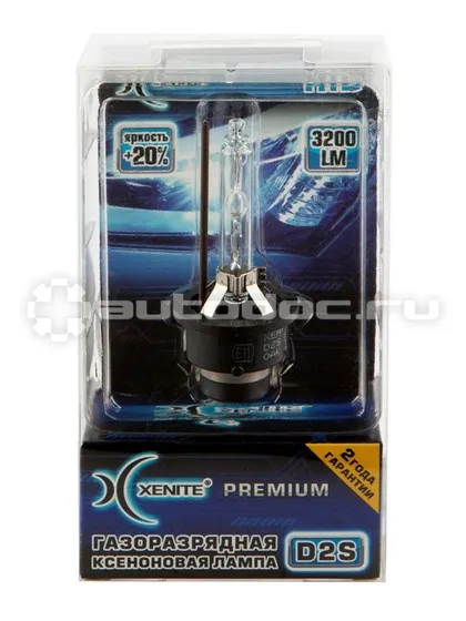 XENITE Лампа ксеноновая Premium D2S 6000K S 85V-35W (P32d-2)