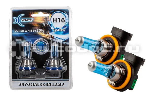 XENITE Лампы галогенные H16(SUPER WHITE+30%)