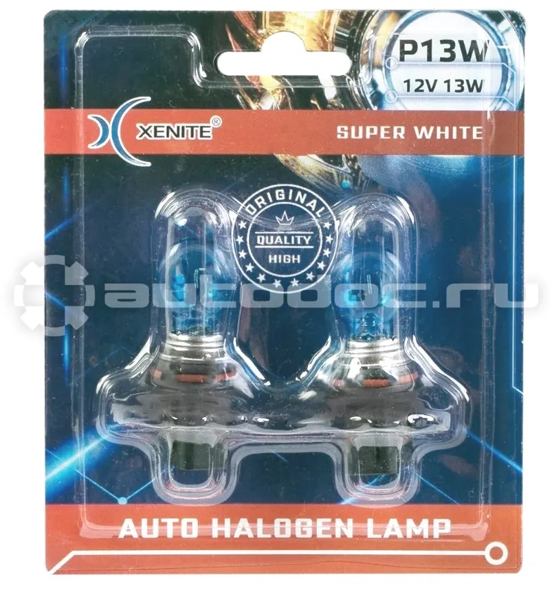 XENITE Лампы галогенные P13W (SUPER WHITE+30%)