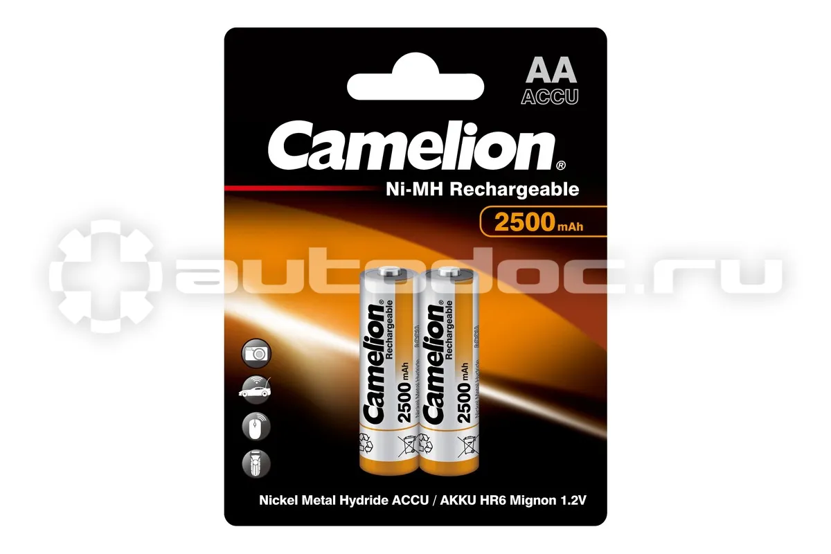 CAMELION Аккумуляторы AA-2500mAh Ni-Mh BL-2 (NH-AA2500BP2)