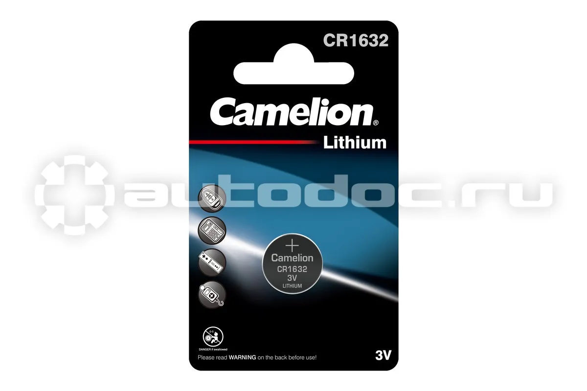 CAMELION Батарейка литиевая дисковая специальная 3В Lithium CR1632-BP1