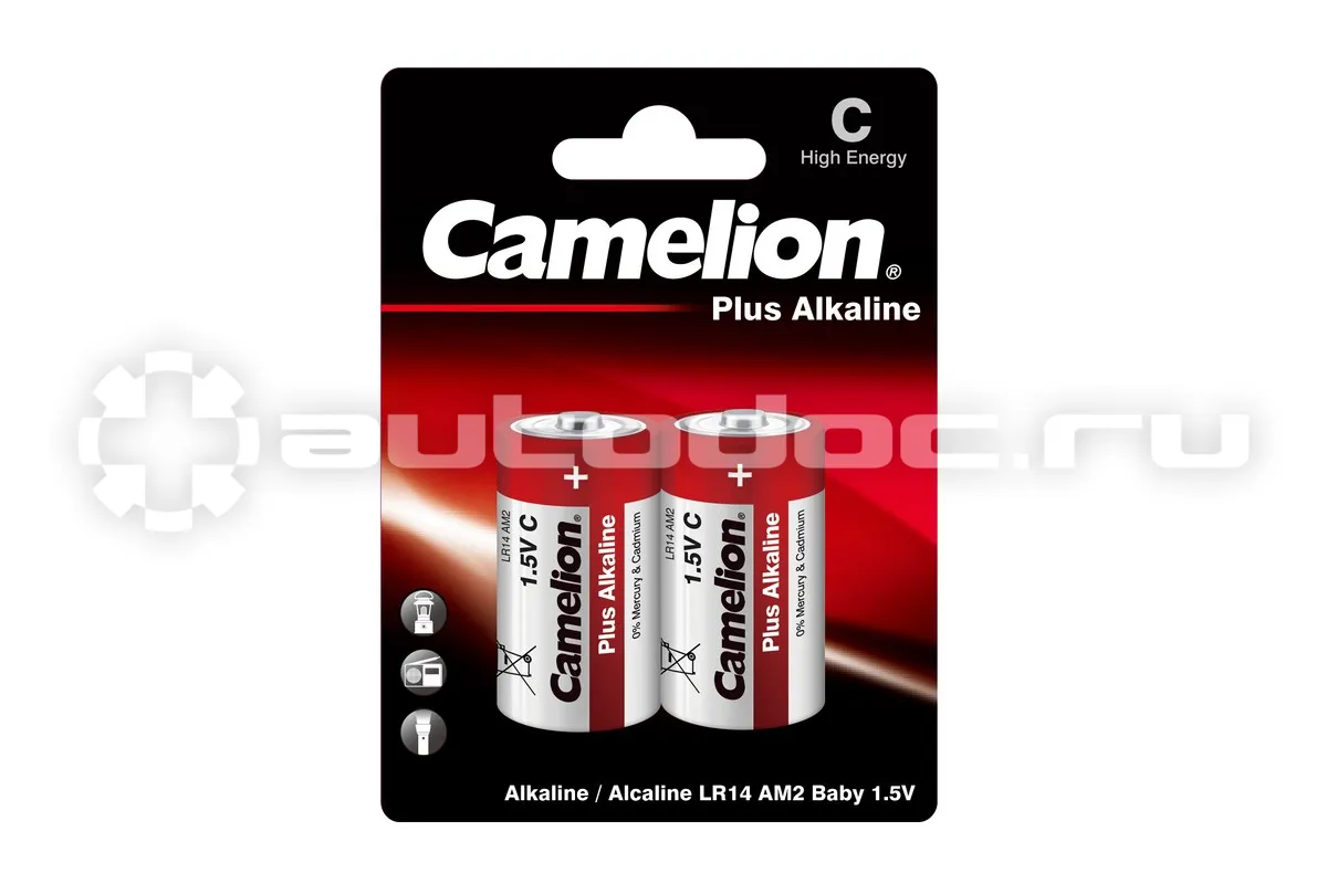 CAMELION Батарейка алкалиновая тип C 1,5В 2штPlus Alkaline LR14-BP2