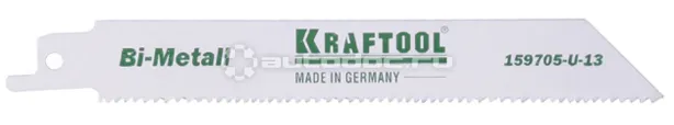 KRAFTOOL Полотно INDUSTRIE QUALITAT, S1122VF, для эл | ножовки, Bi-Metall, по металлу, дереву, шаг 1,8-2,5мм, 180мм