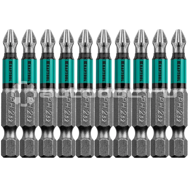 KRAFTOOL Биты Optimum Line, PH2, 50 мм, тип хвостовика E 1 | 4"