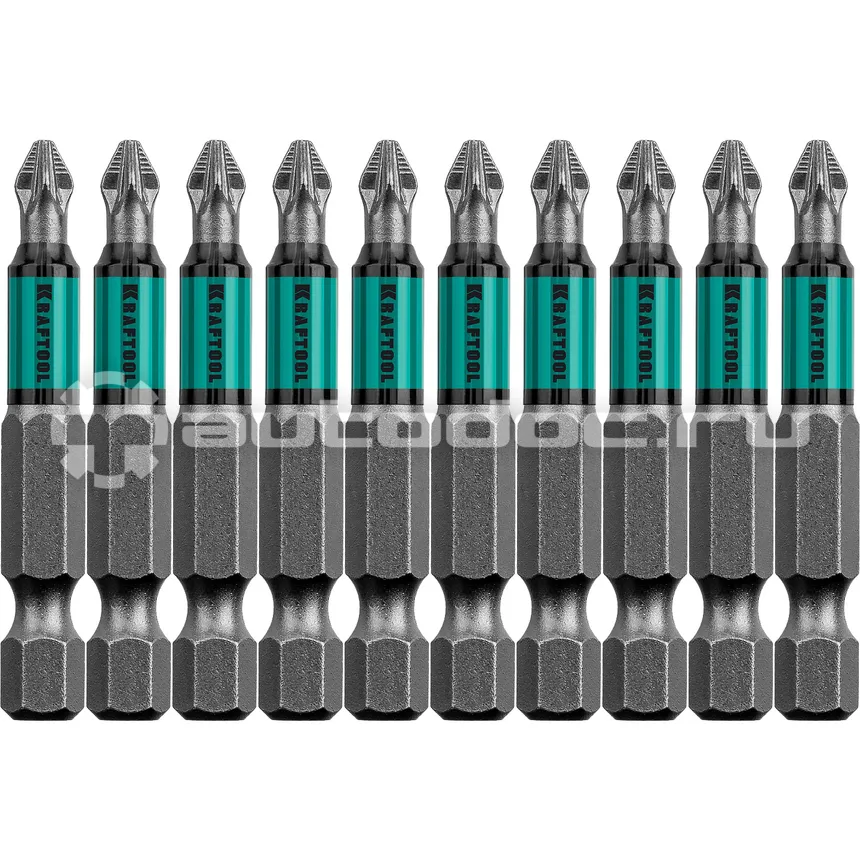 KRAFTOOL Биты Optimum Line, PZ2, 50 мм, тип хвостовика E 1 | 4"