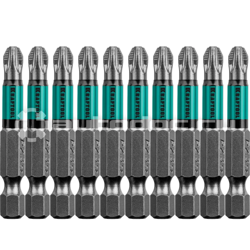 KRAFTOOL Биты Optimum Line, PZ3, 50 мм, тип хвостовика E 1 | 4"