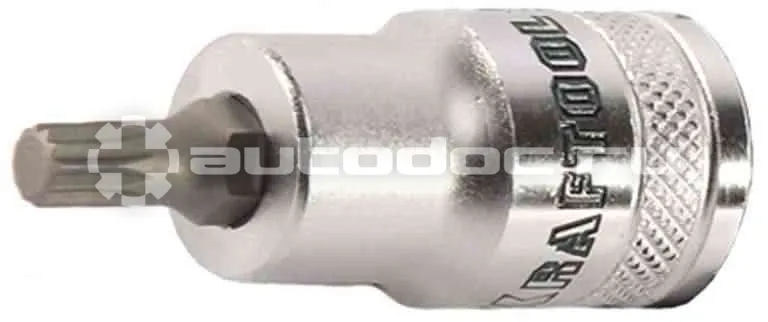 KRAFTOOL INDUSTRIE QUALITAT Торцовая бита-головка материал S2, SPLINE, сатинированная, 1 | 2", M6