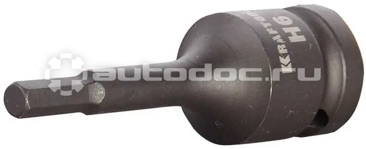 KRAFTOOL INDUSTRIE QUALITAT Торцовая головка ударная (1 | 2"), HEX, Cr-Mo, фосфатированная, H9