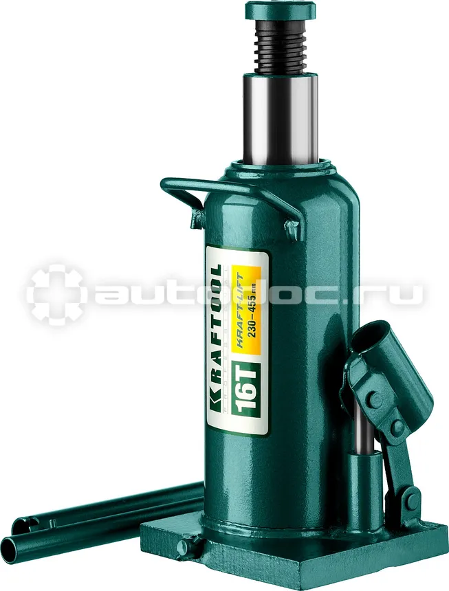 KRAFTOOL Домкрат гидравлический бутылочный "Kraft-Lift", сварной, 16т, 230-455 мм