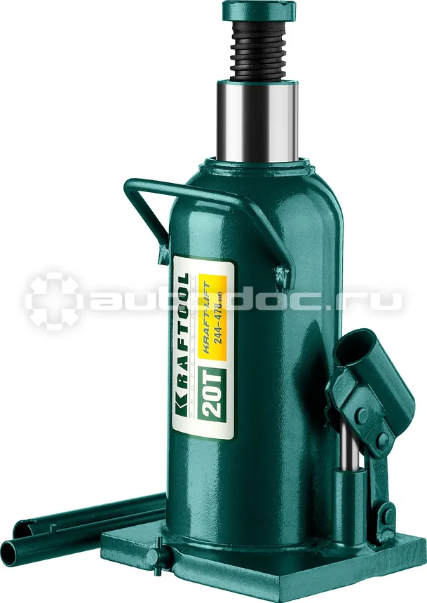 KRAFTOOL Домкрат гидравлический бутылочный "Kraft-Lift", сварной, 20т, 244-478 мм