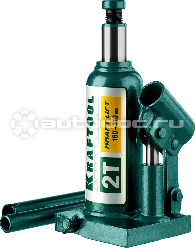 KRAFTOOL Домкрат гидравлический бутылочный "Kraft-Lift", сварной, 2т, 160-310 мм