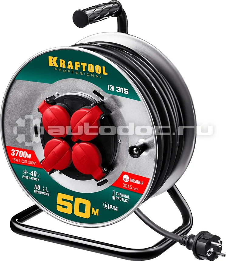 KRAFTOOL Удлинитель на катушке